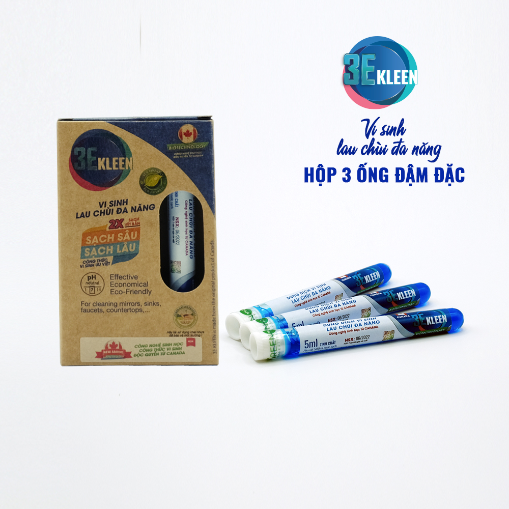 Lau đa năng sinh học 3E KLEEN hộp 3 ống 5ml